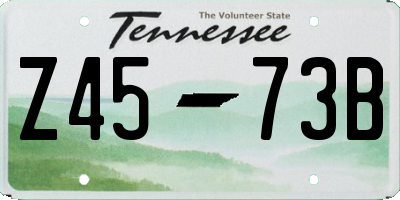 TN license plate Z4573B