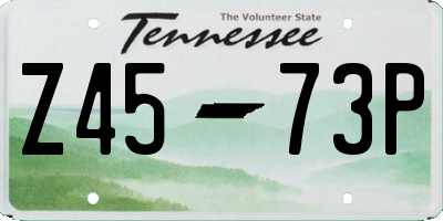 TN license plate Z4573P