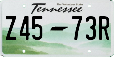 TN license plate Z4573R