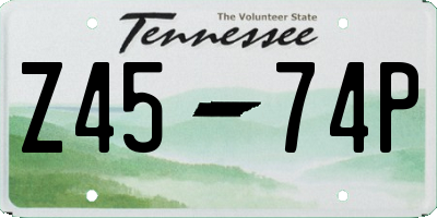 TN license plate Z4574P