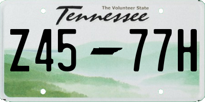 TN license plate Z4577H