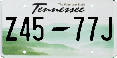 TN license plate Z4577J