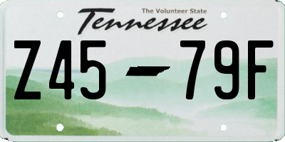 TN license plate Z4579F