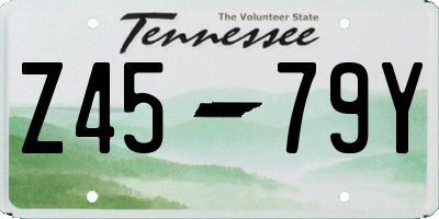 TN license plate Z4579Y