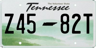 TN license plate Z4582T