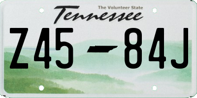 TN license plate Z4584J