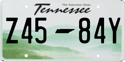 TN license plate Z4584Y