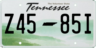 TN license plate Z4585I