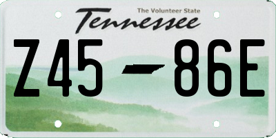 TN license plate Z4586E