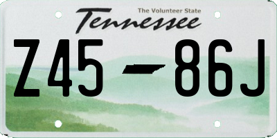 TN license plate Z4586J