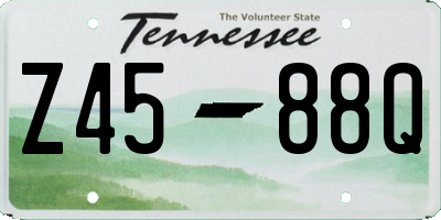 TN license plate Z4588Q