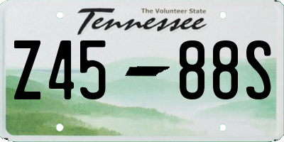 TN license plate Z4588S