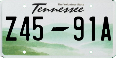 TN license plate Z4591A