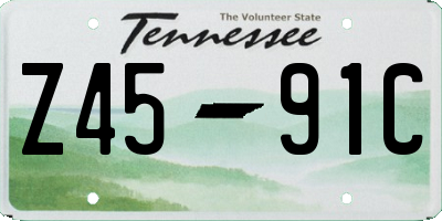 TN license plate Z4591C