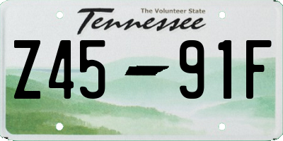 TN license plate Z4591F