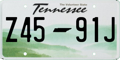 TN license plate Z4591J