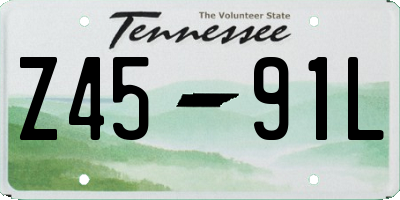 TN license plate Z4591L