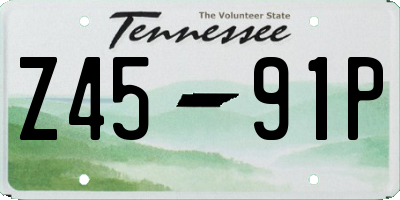 TN license plate Z4591P