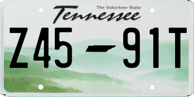 TN license plate Z4591T