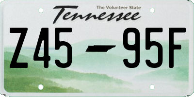 TN license plate Z4595F