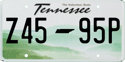 TN license plate Z4595P