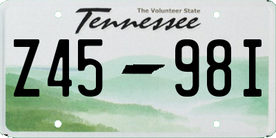 TN license plate Z4598I