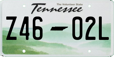 TN license plate Z4602L