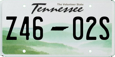 TN license plate Z4602S