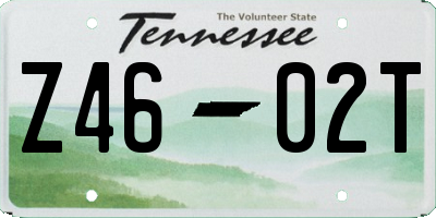 TN license plate Z4602T