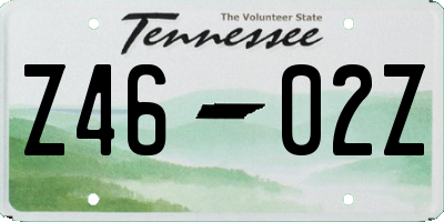 TN license plate Z4602Z
