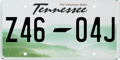 TN license plate Z4604J