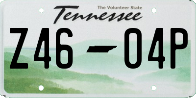 TN license plate Z4604P