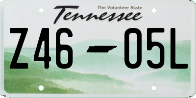 TN license plate Z4605L