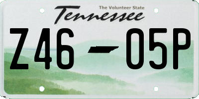 TN license plate Z4605P
