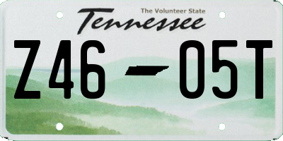 TN license plate Z4605T