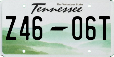 TN license plate Z4606T