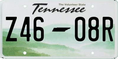 TN license plate Z4608R