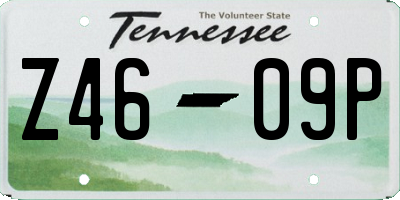 TN license plate Z4609P