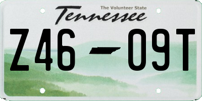 TN license plate Z4609T