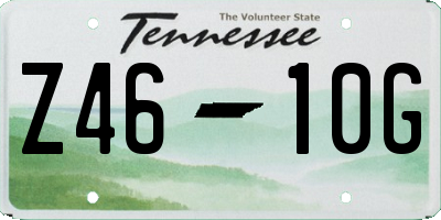 TN license plate Z4610G