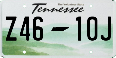 TN license plate Z4610J