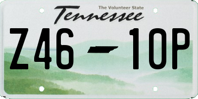 TN license plate Z4610P