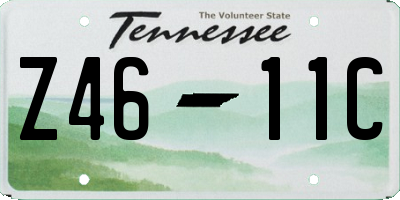 TN license plate Z4611C