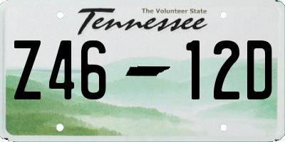 TN license plate Z4612D