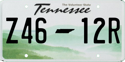TN license plate Z4612R