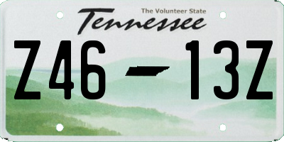 TN license plate Z4613Z