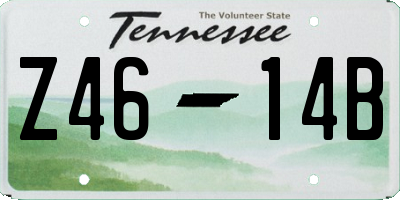 TN license plate Z4614B