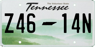 TN license plate Z4614N