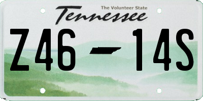 TN license plate Z4614S