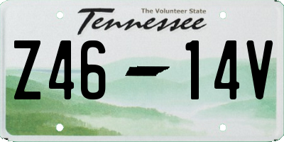 TN license plate Z4614V